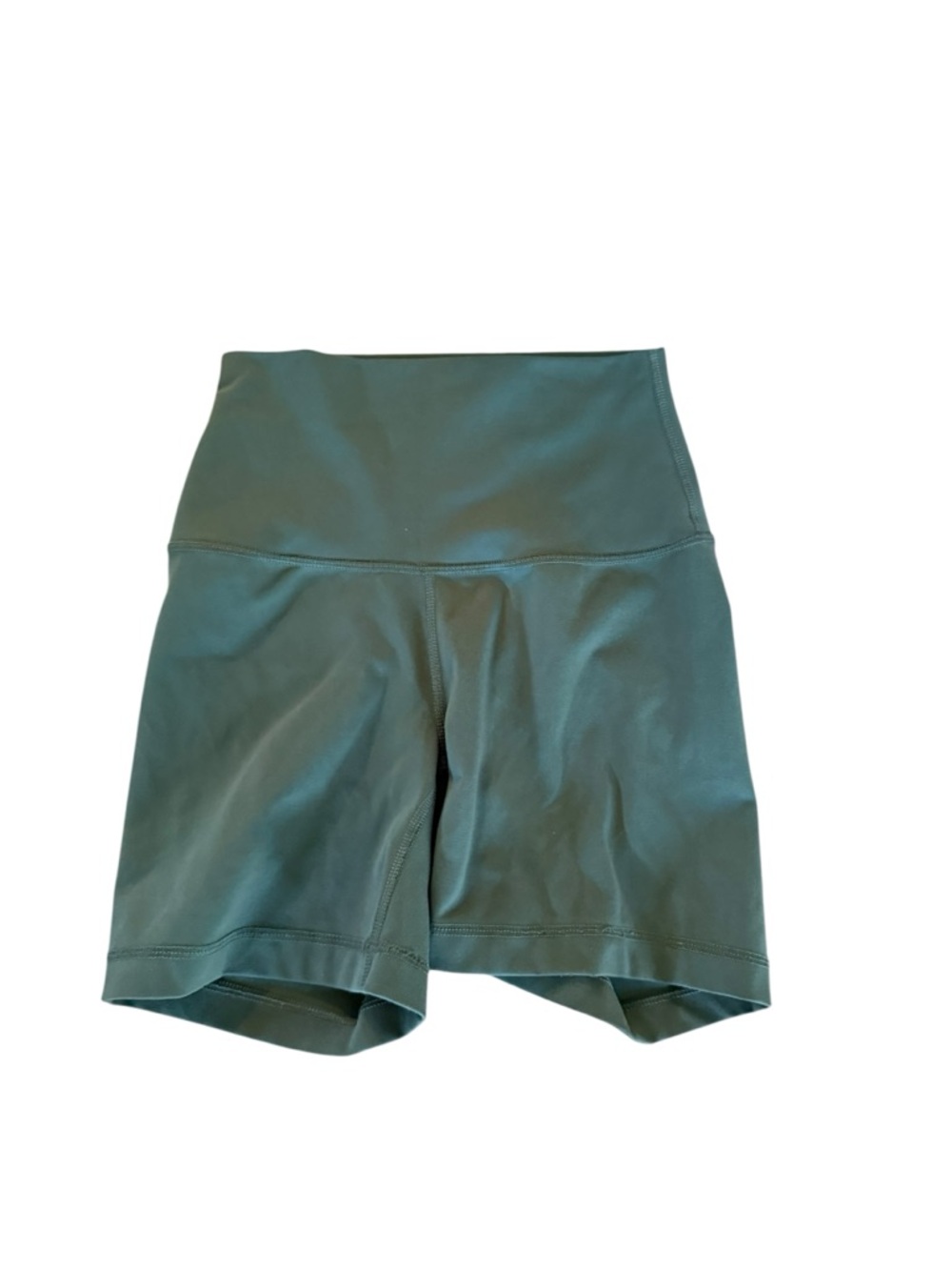 Yogalicious High-Rise Athletic Shorts in Forest Green